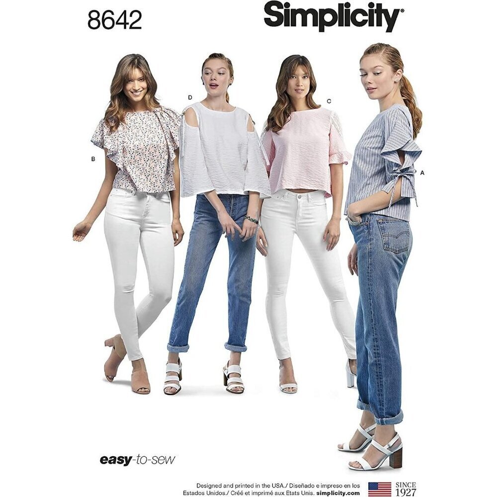 Simplicity Sewing Pattern 8642 D0960 Shirt Top Blouse Misses Size 6-14